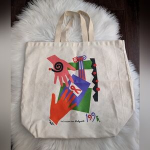 Vintage Collectible Minnesota Aids Pledgewalk 1993 Abstract Canvas Tote Alex Boi